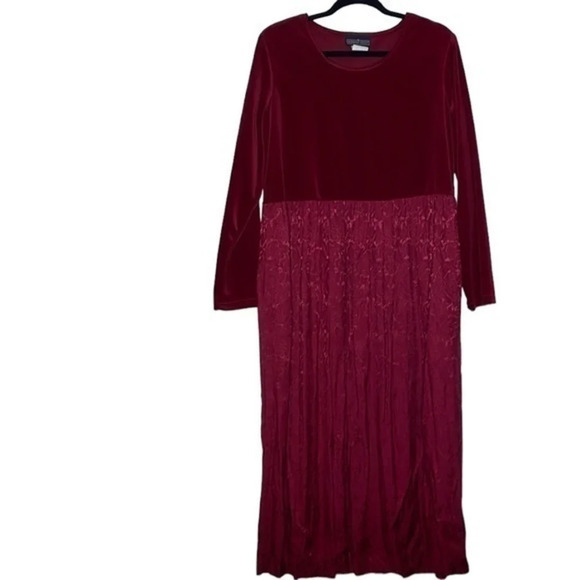 Vintage Herman Geist Maroon Dress Size‎ Large (L) - Picture 1 of 4